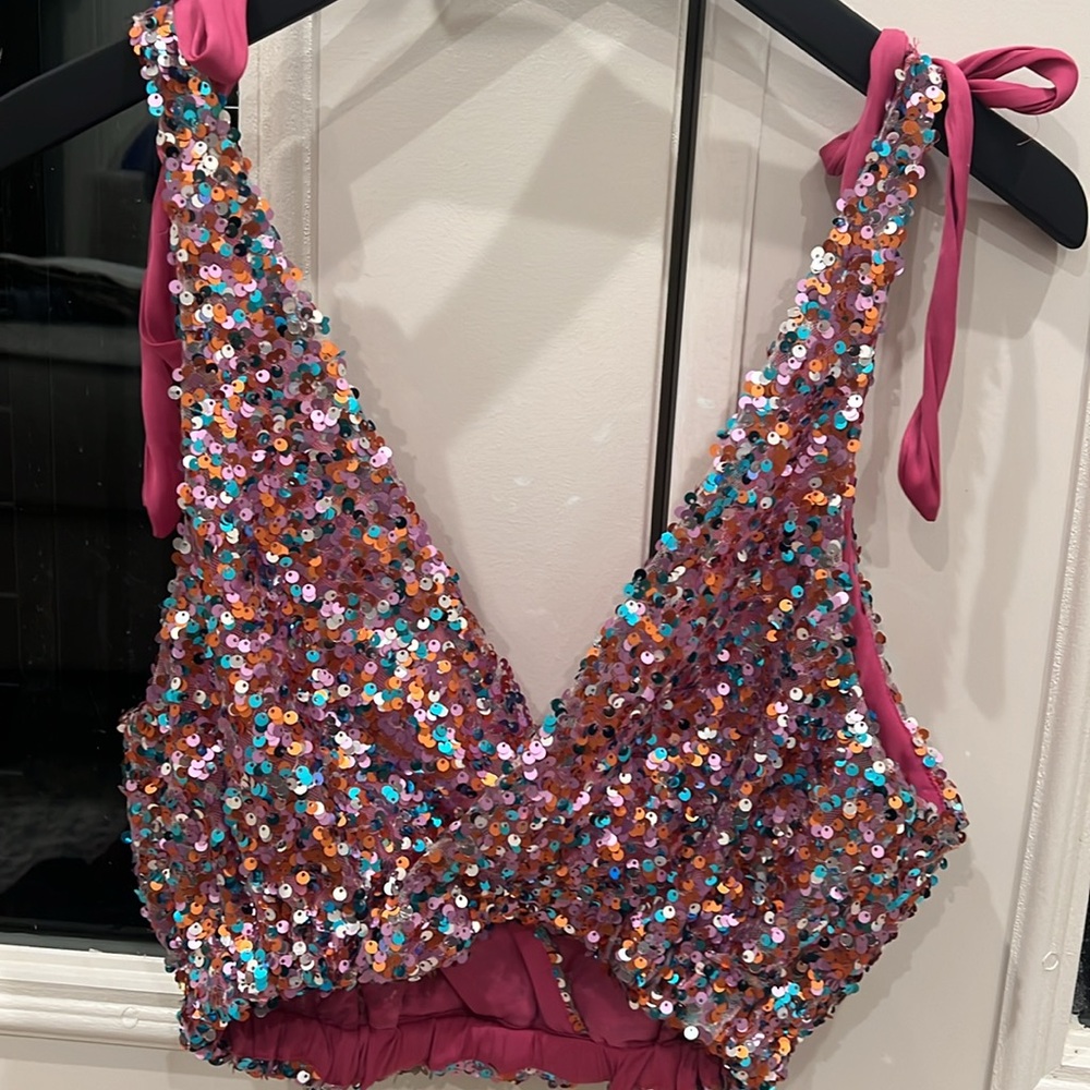 Free people size XS sequin top